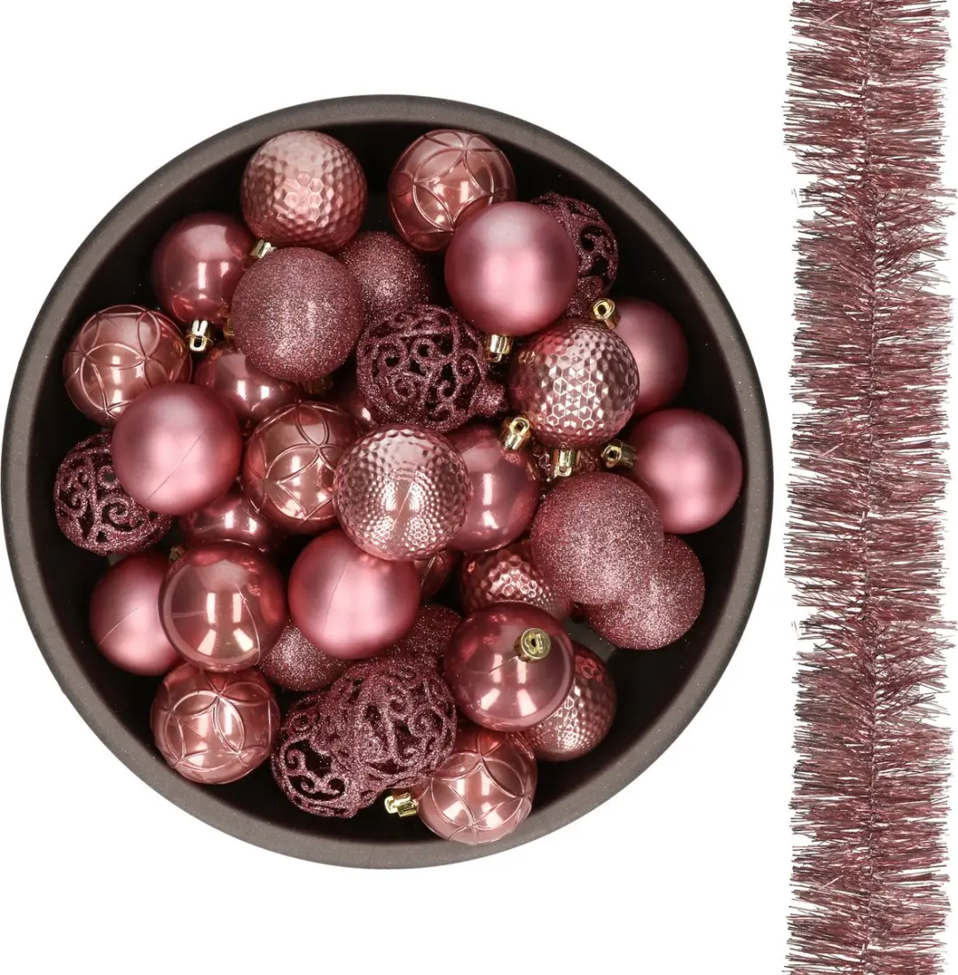 Kerstballen 37x stuks 6 cm