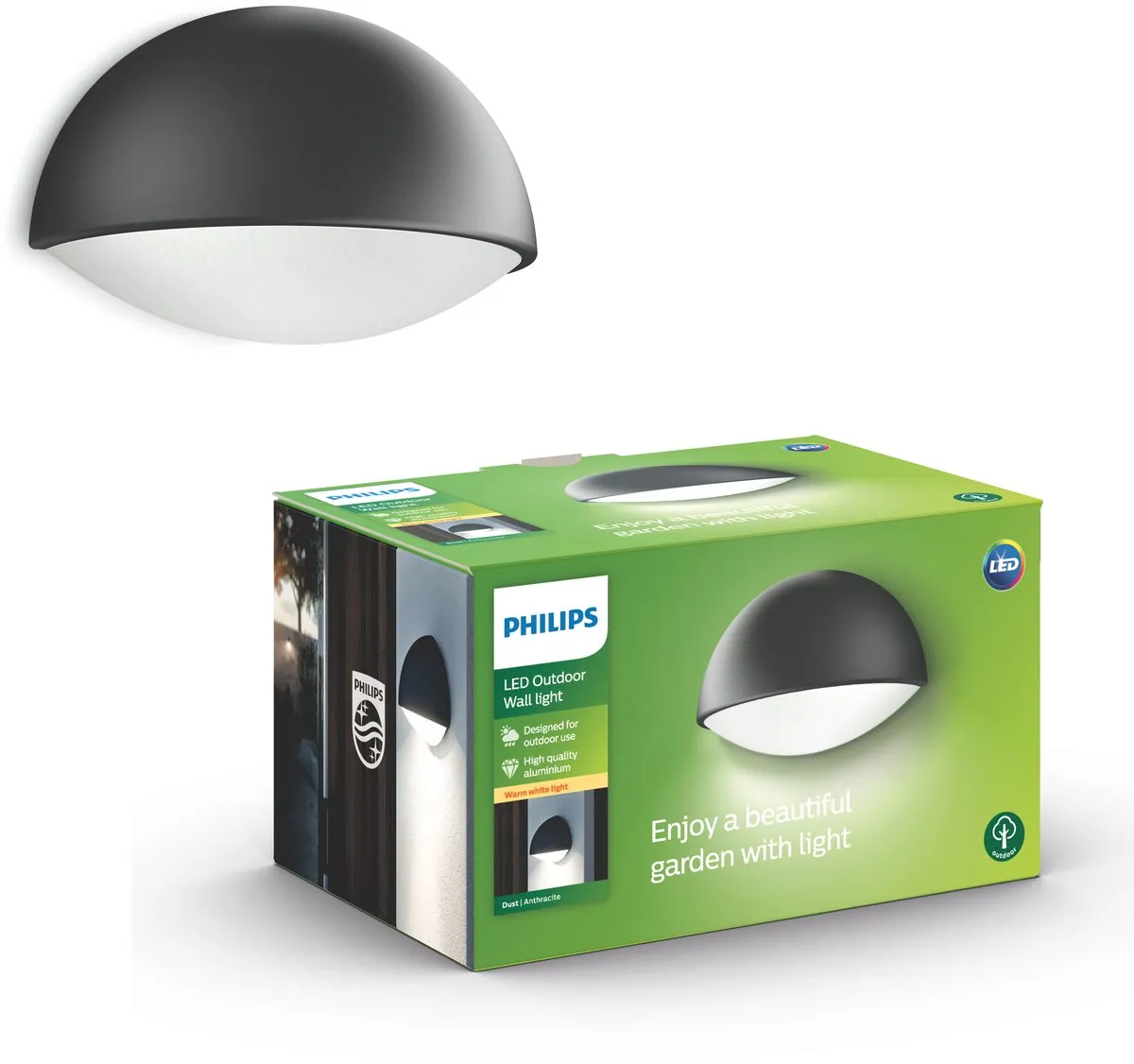 Philips Dust muurlamp - antraciet