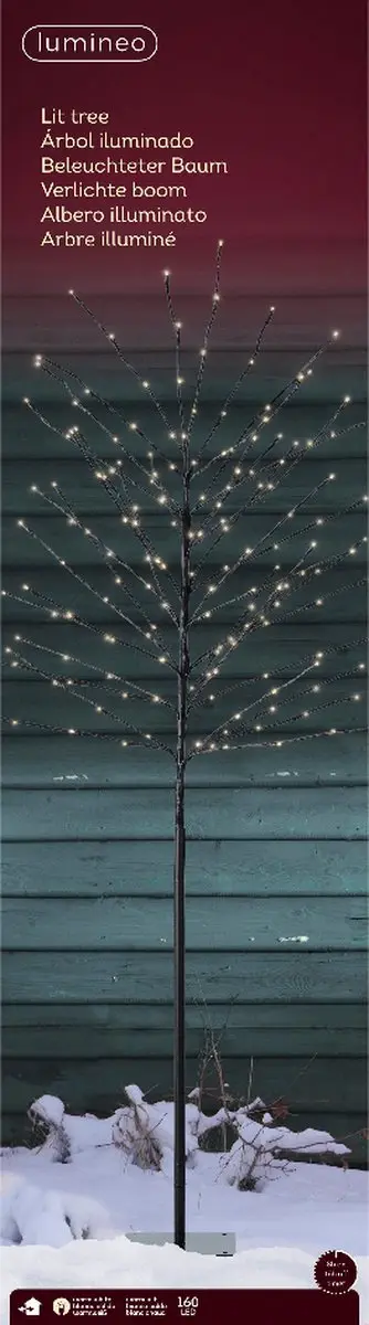 Lumineo LED Kerstboom 160 LEDs 180cm - Warm wit - afbeelding 3 van 3