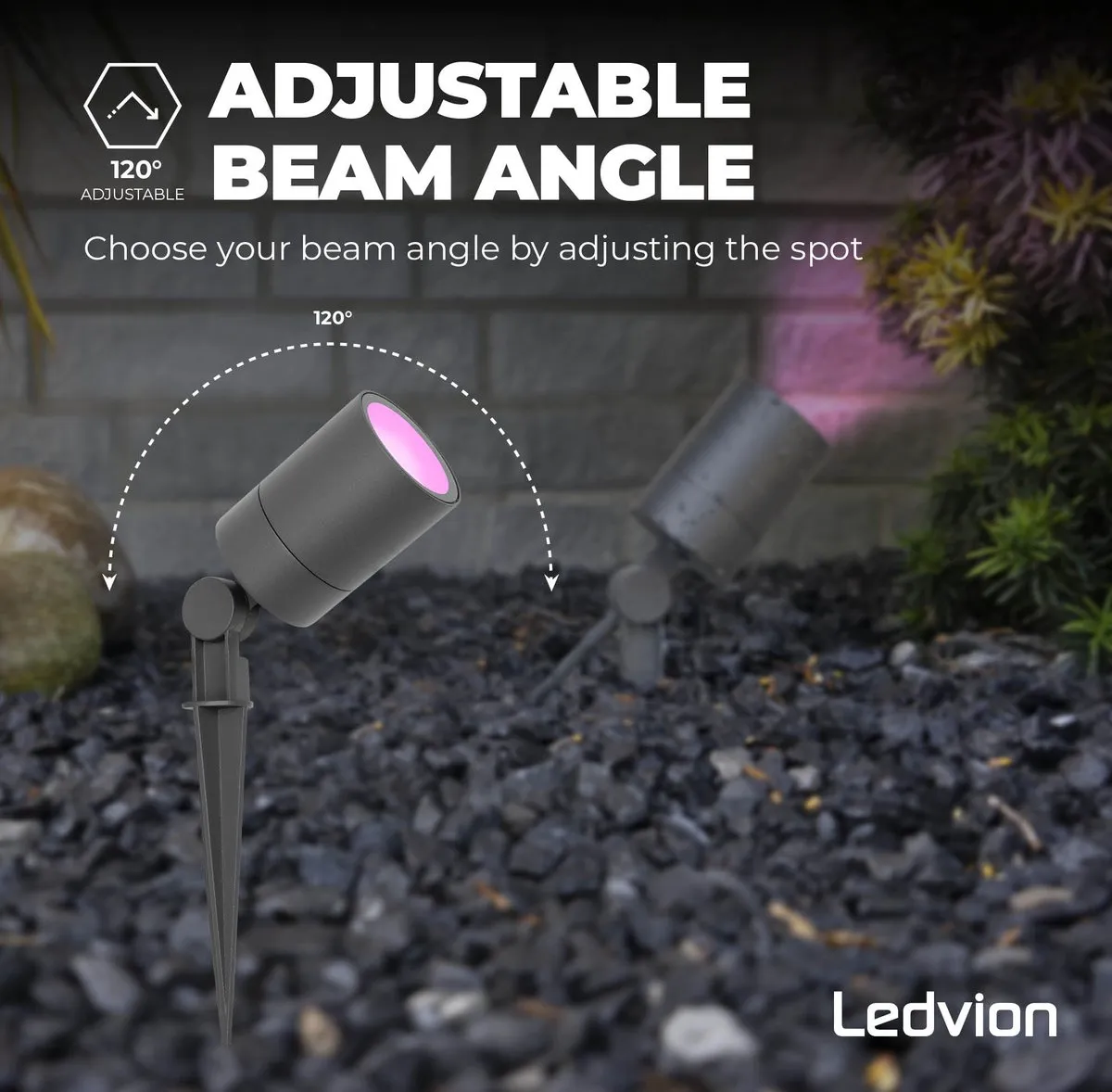 LEDVION 9X SMART Wifi LED Prikspots Antraciet - 5W