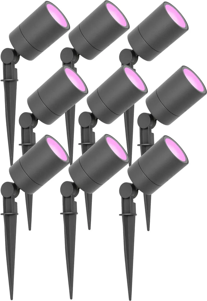 LEDVION 9X SMART Wifi LED Prikspots Antraciet