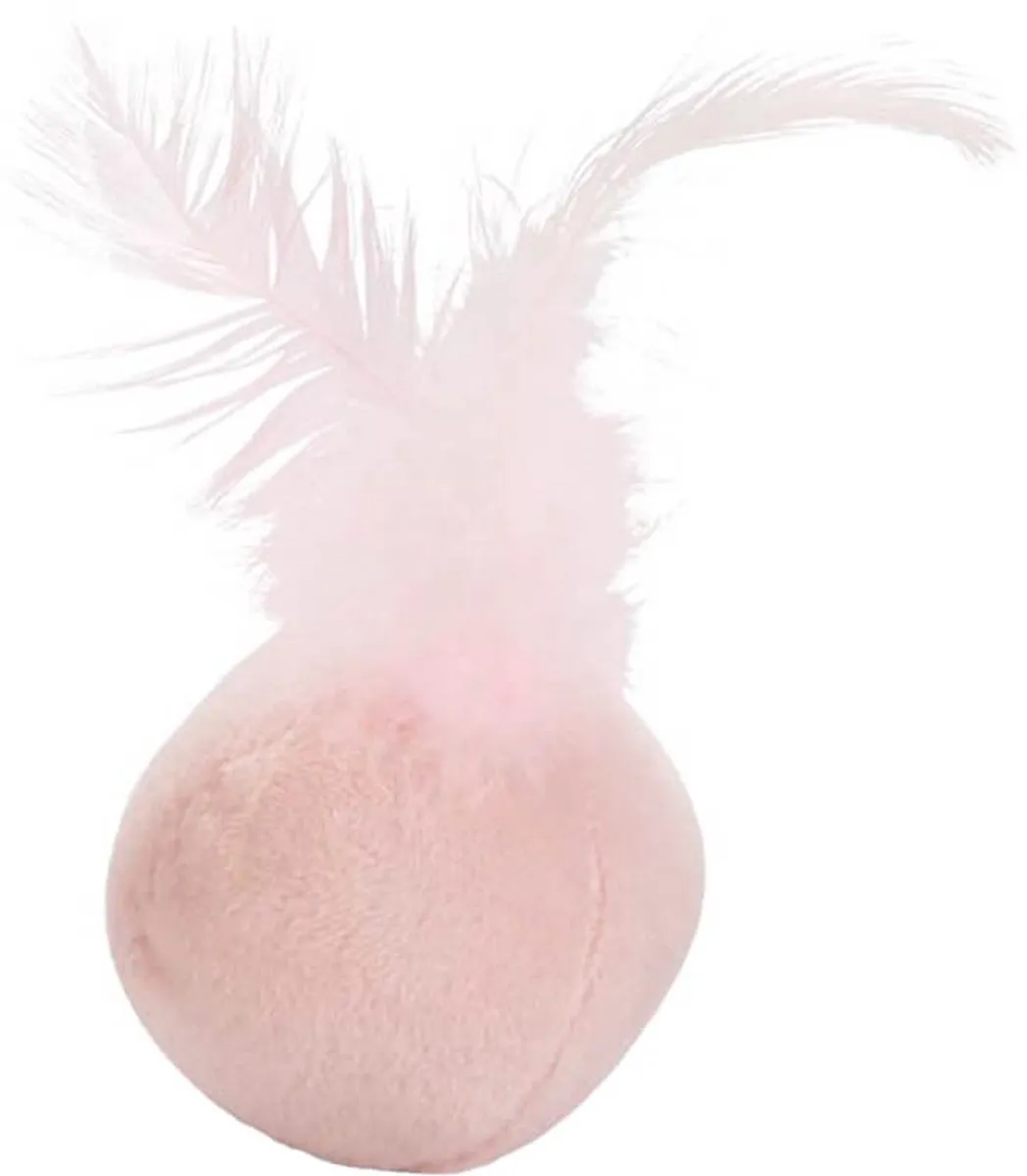 Beeztees Kitten Bal met Veer - Mint