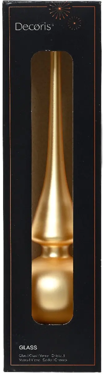 Decoris Piek Glas Mat Licht Goud 6x26cm - afbeelding 3 van 3