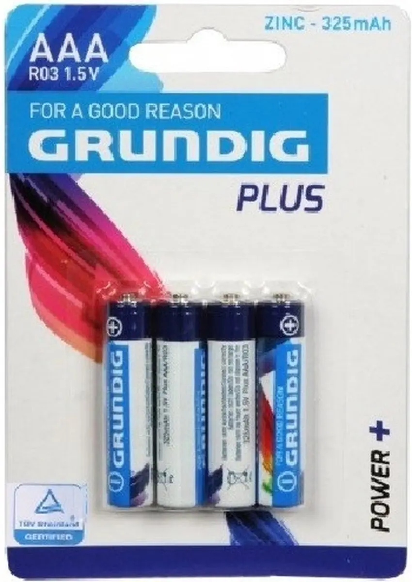 Grundig AAA Alkaline Batterijen 325mAh