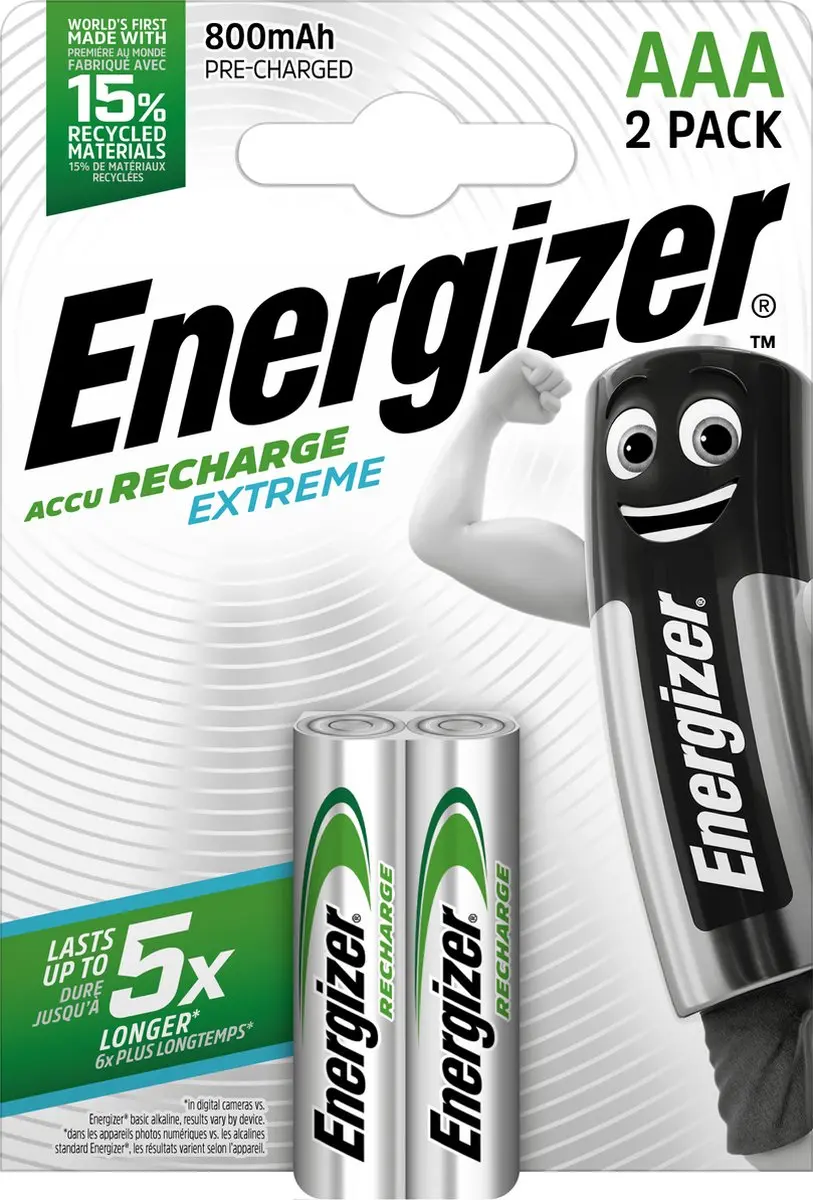 Energizer AAA Extreme 800mAh Oplaadbaar