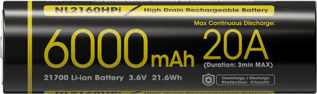 Nitecore NL2160HPi 21700 Oplaadbare Accu 6000mAh - afbeelding 2 van 6