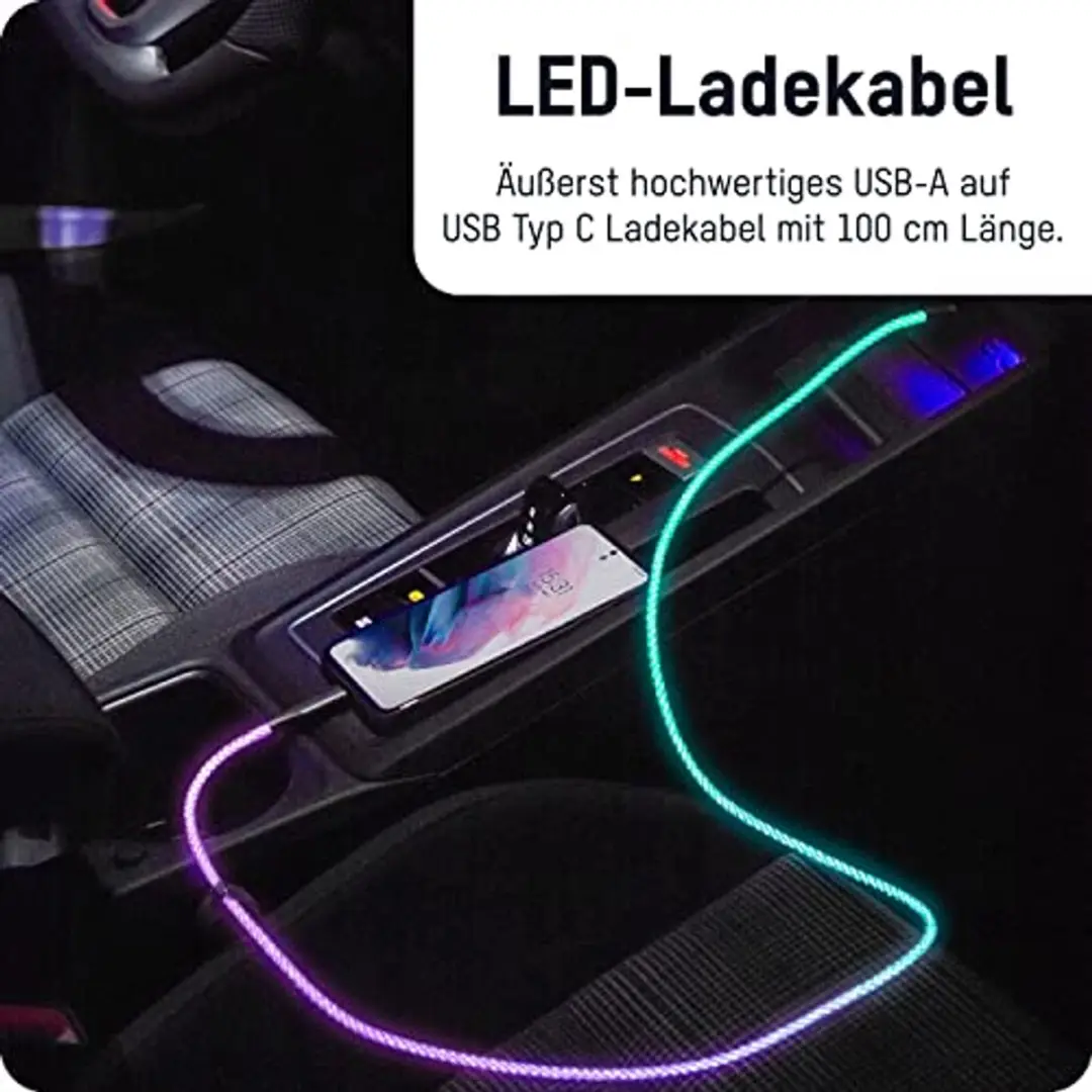 Ansmann USB-C LED-kabel 100cm - Meerkleurig - afbeelding 4 van 6