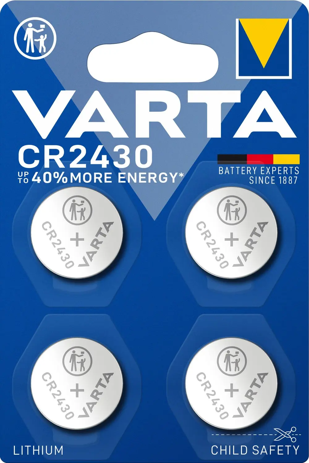 Varta CR2430 Knoopcel 3V - 4 Stuks - afbeelding 2 van 3