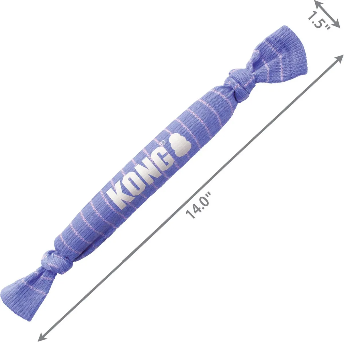 KONG Signature Crunch Rope Single Puppy - S/M 30cm Paars - afbeelding 2 van 4
