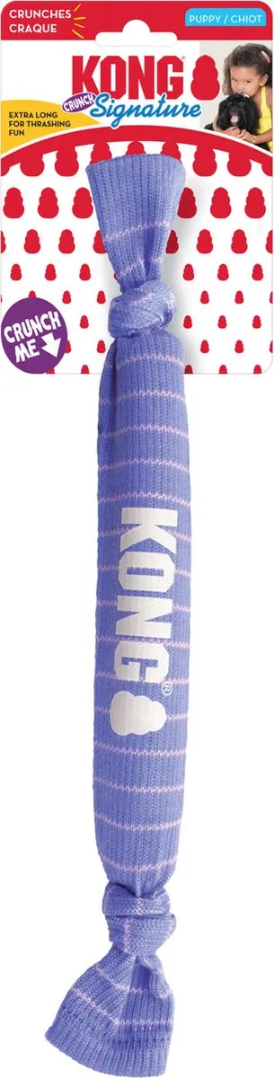 KONG Signature Crunch Rope Single Puppy - S/M 30cm Paars - afbeelding 4 van 4