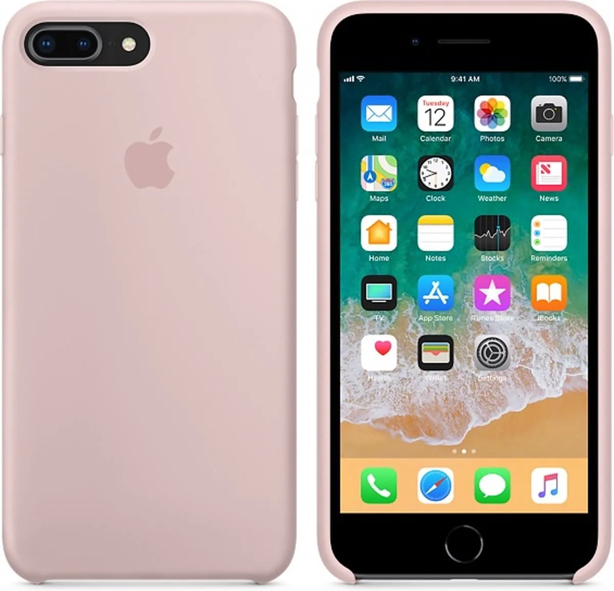 Apple Siliconen Hoesje iPhone 8 Plus/7 Plus MQH22ZM/A - Roze - afbeelding 6 van 6