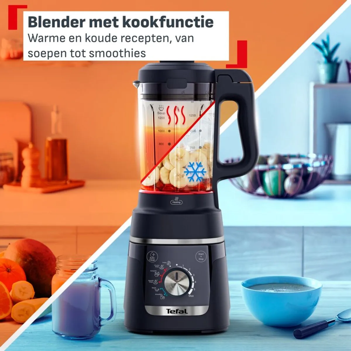 Tefal Blendforce Cook BL5768 Blender - 1000W - Black Knight