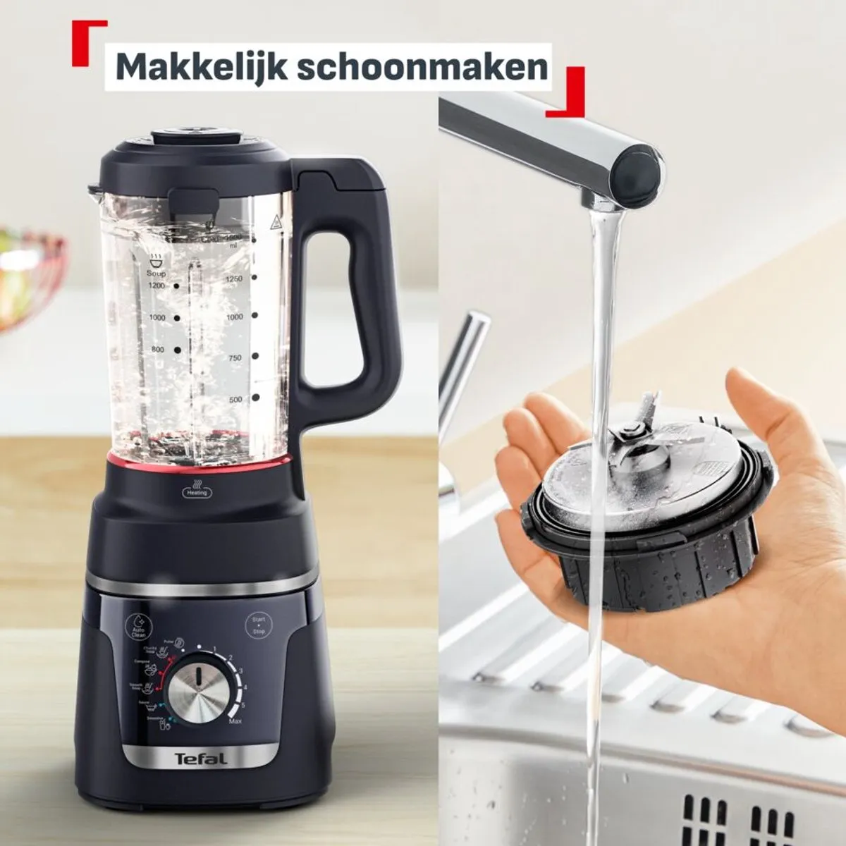 Tefal Blendforce Cook BL5768 Blender - 1000W - Black Knight