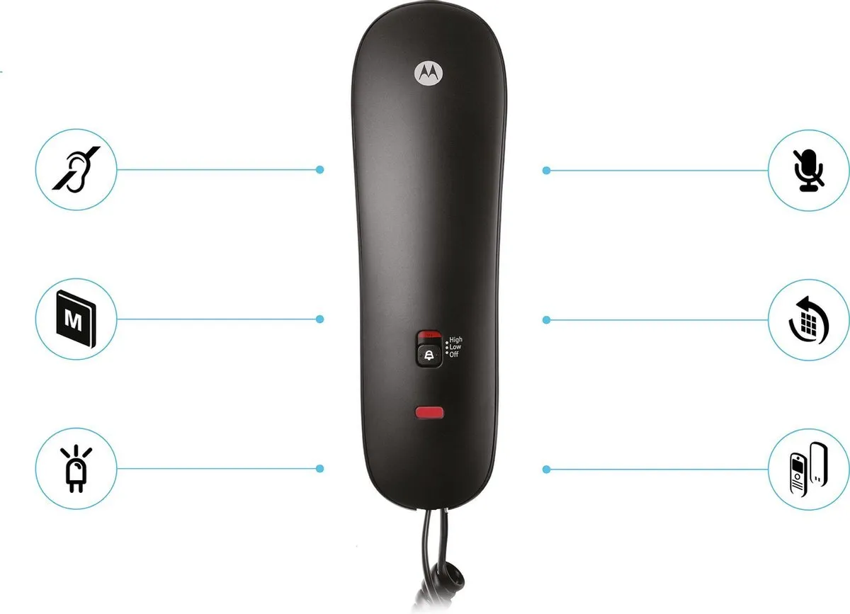 Motorola CT50 Landline Telefoon - Zwart