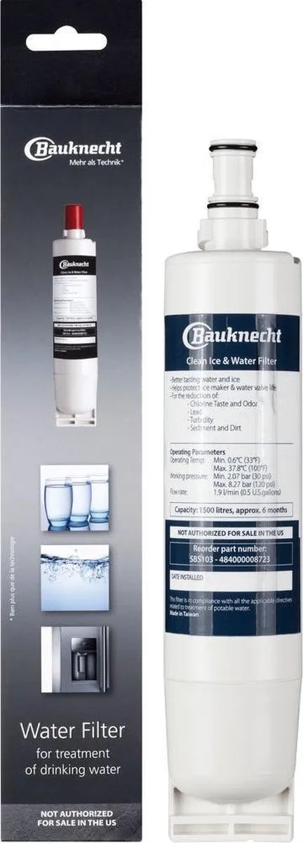 Whirlpool Bauknecht SBS103 Waterfilter