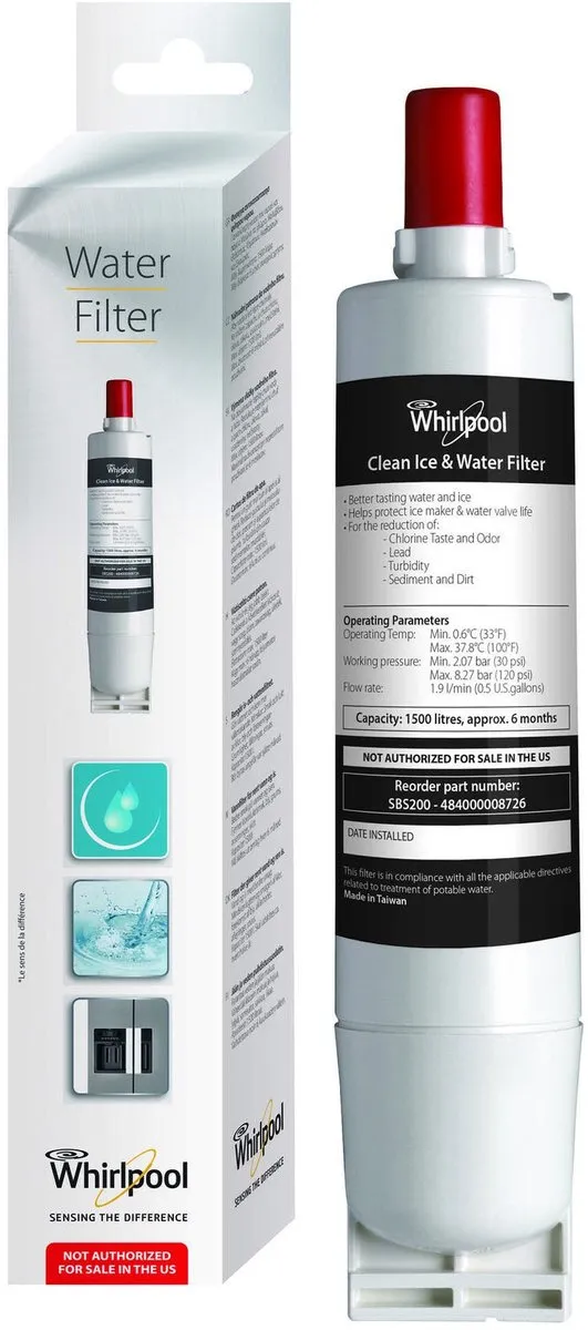 Whirlpool Bauknecht SBS103 Waterfilter - Wit - afbeelding 3 van 6