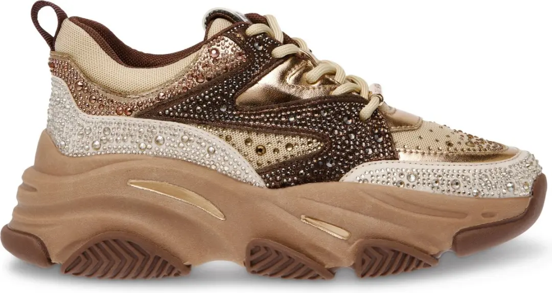 Dames Sneakers Steve Madden Privy Cappucino Multi Bruin