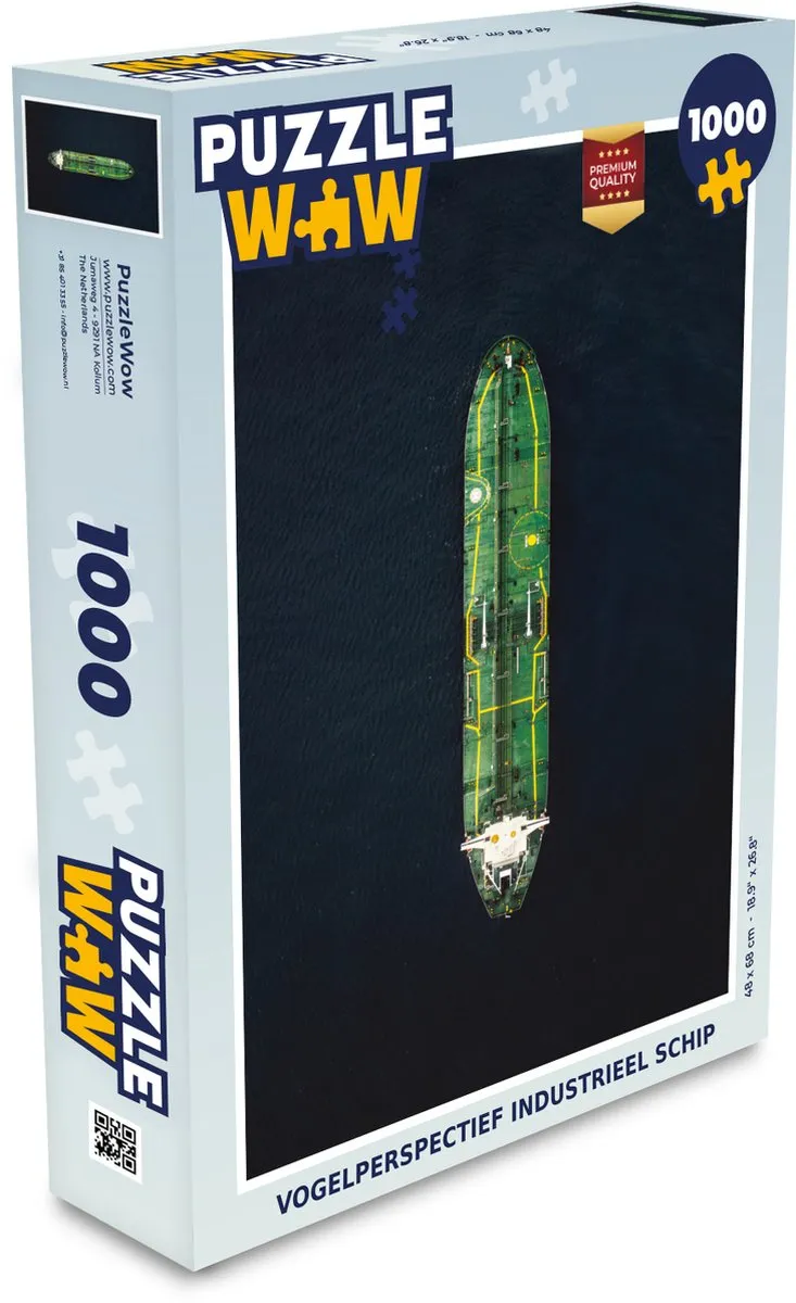 PuzzleWow Industrieel Schip Legpuzzel 1000 Stuks - Multicolor