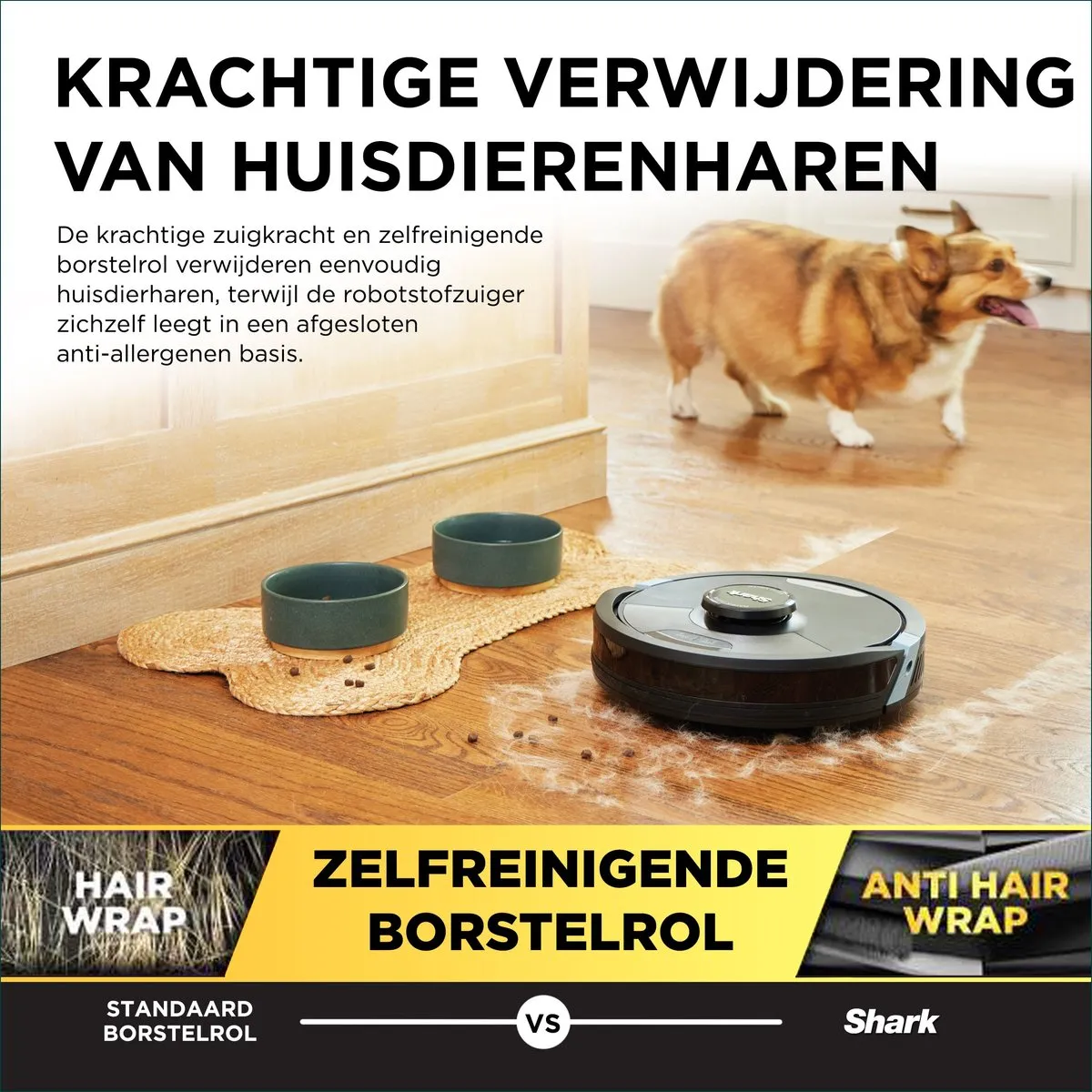 Shark Matrix Plus RV2620WAEU Dweil- en Zuigrobot - Zwart