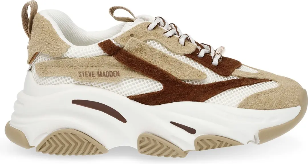 Steve Madden Possession Sneakers Laag - Beige - Maat 37