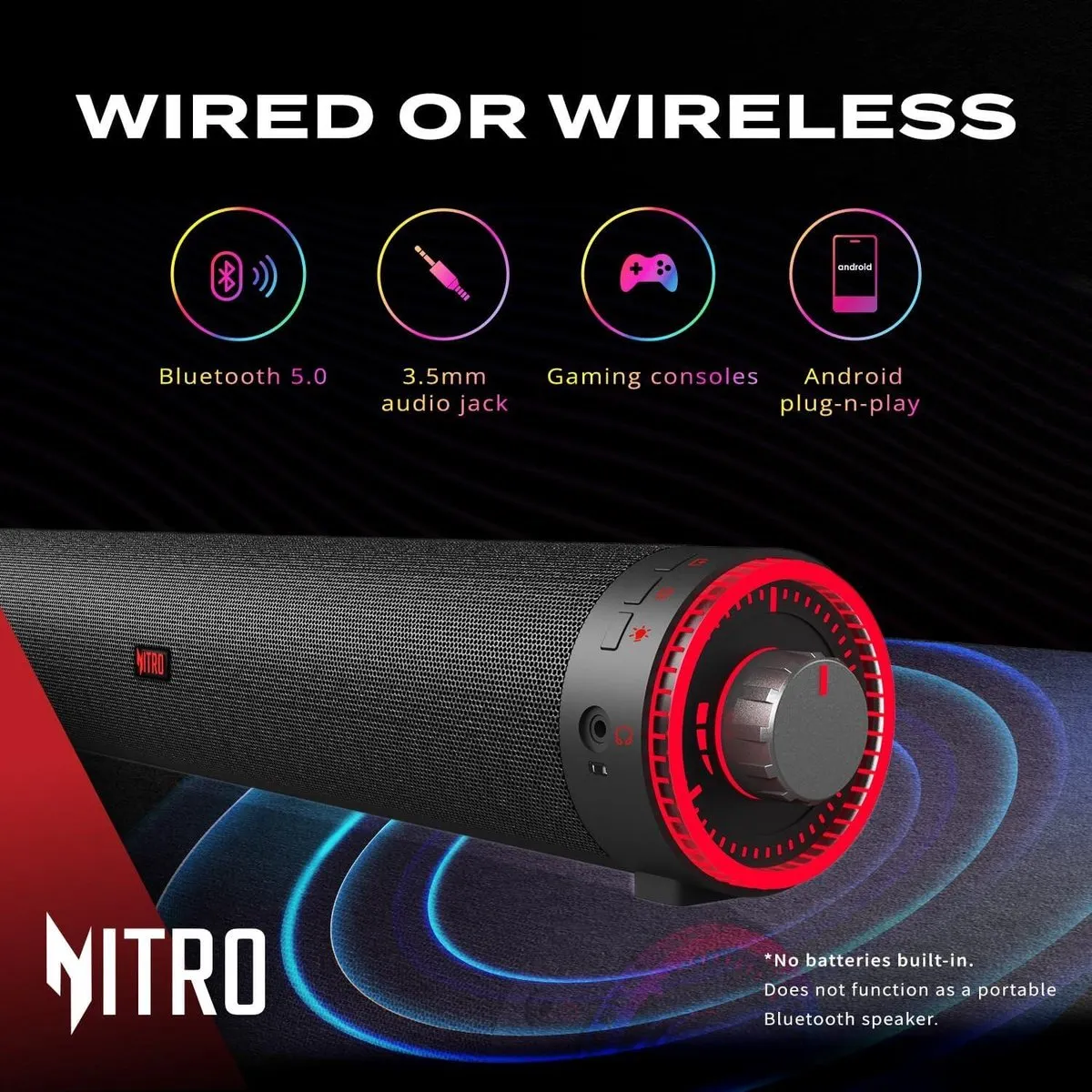 Acer Nitro GP.SPK11.00A Geluidsbalk - Zwart