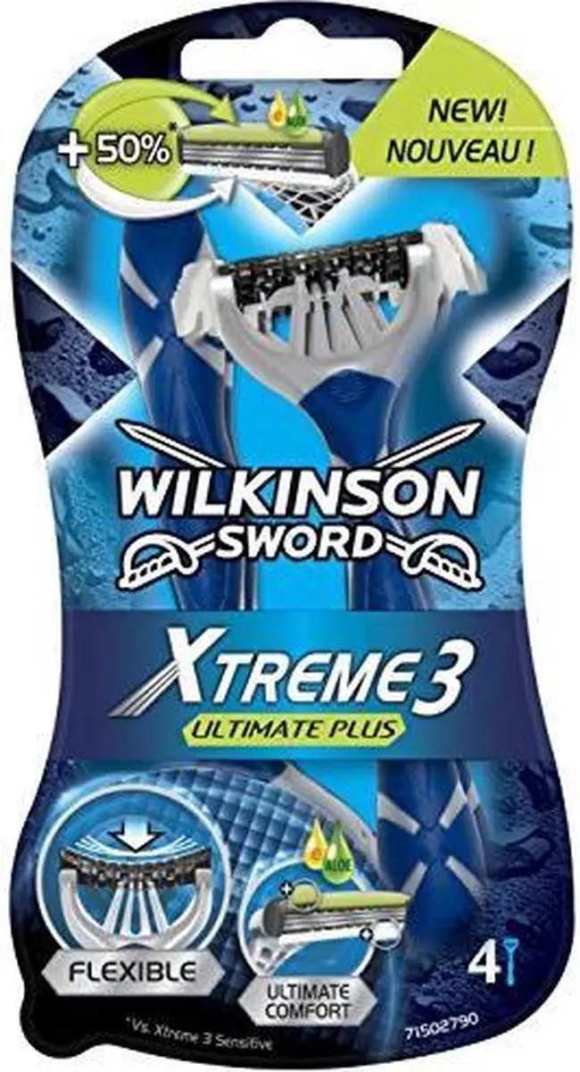 Wilkinson Sword Men Xtreme 3 Ultimate Plus Wegwerpmesjes - 4 Stuks - afbeelding 2 van 2