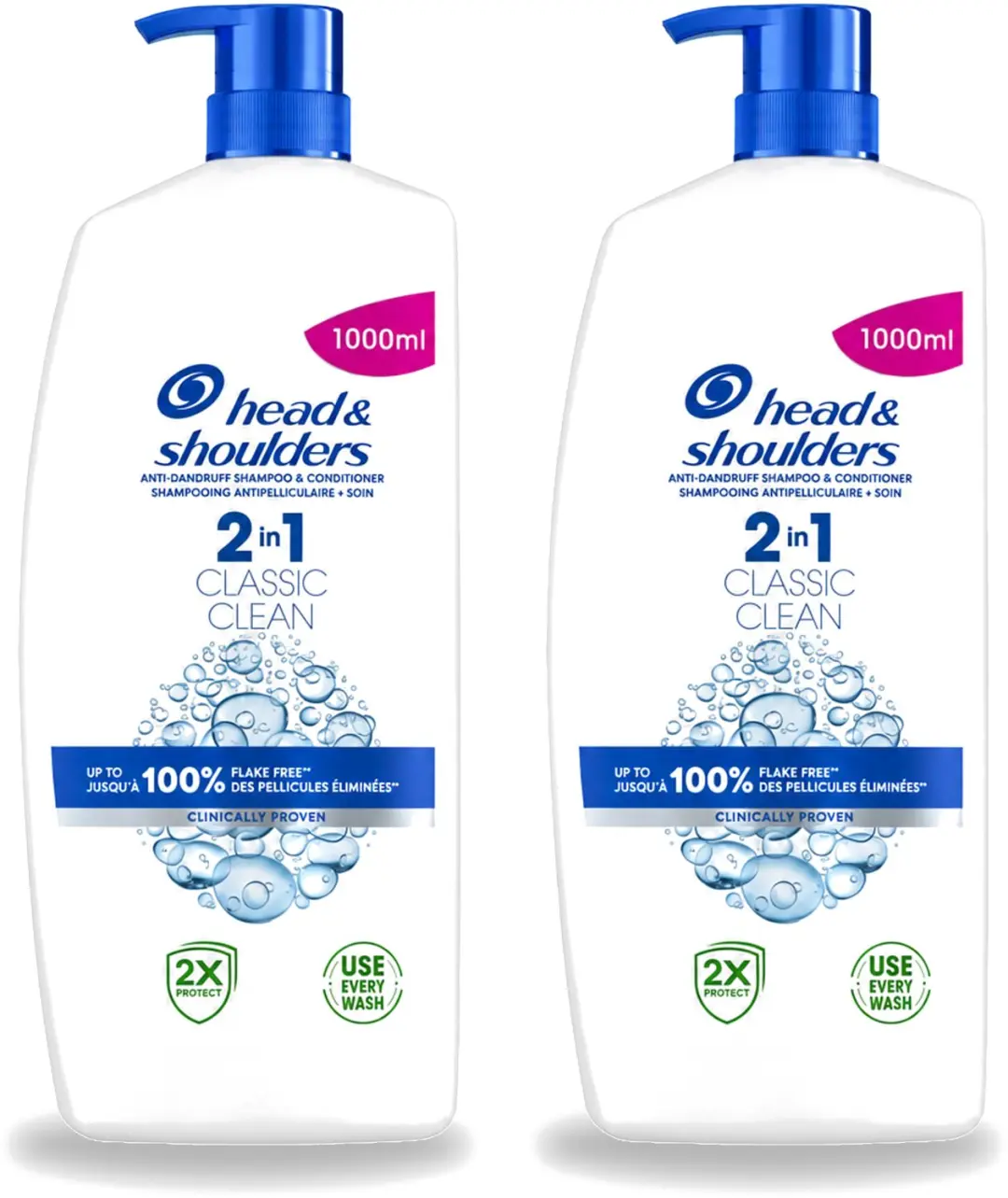 2 x Head & Shoulders Classic 2-in-1 Anti-Roos Shampoo + Conditioner