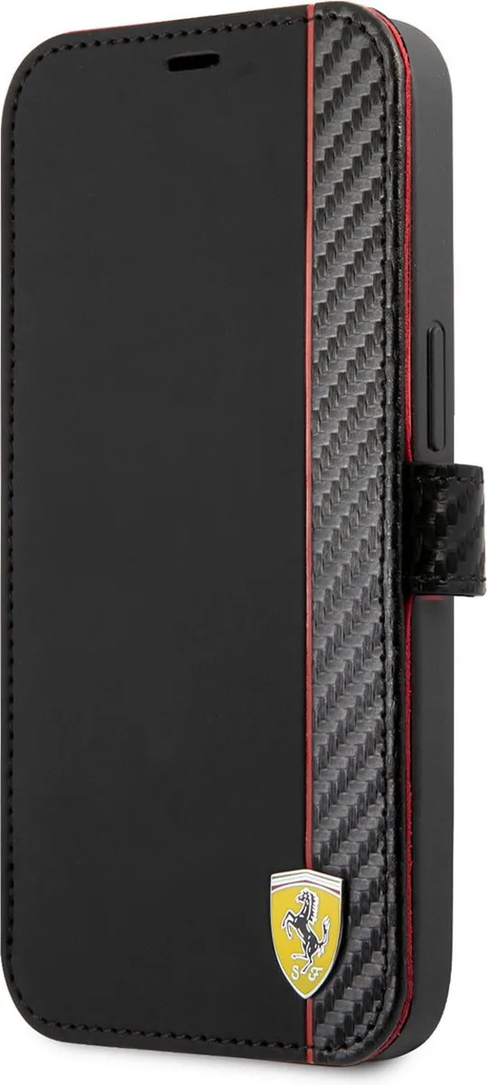 Ferrari iPhone 13 Mini Bookcase Hoesje 3666339026592 - Zwart