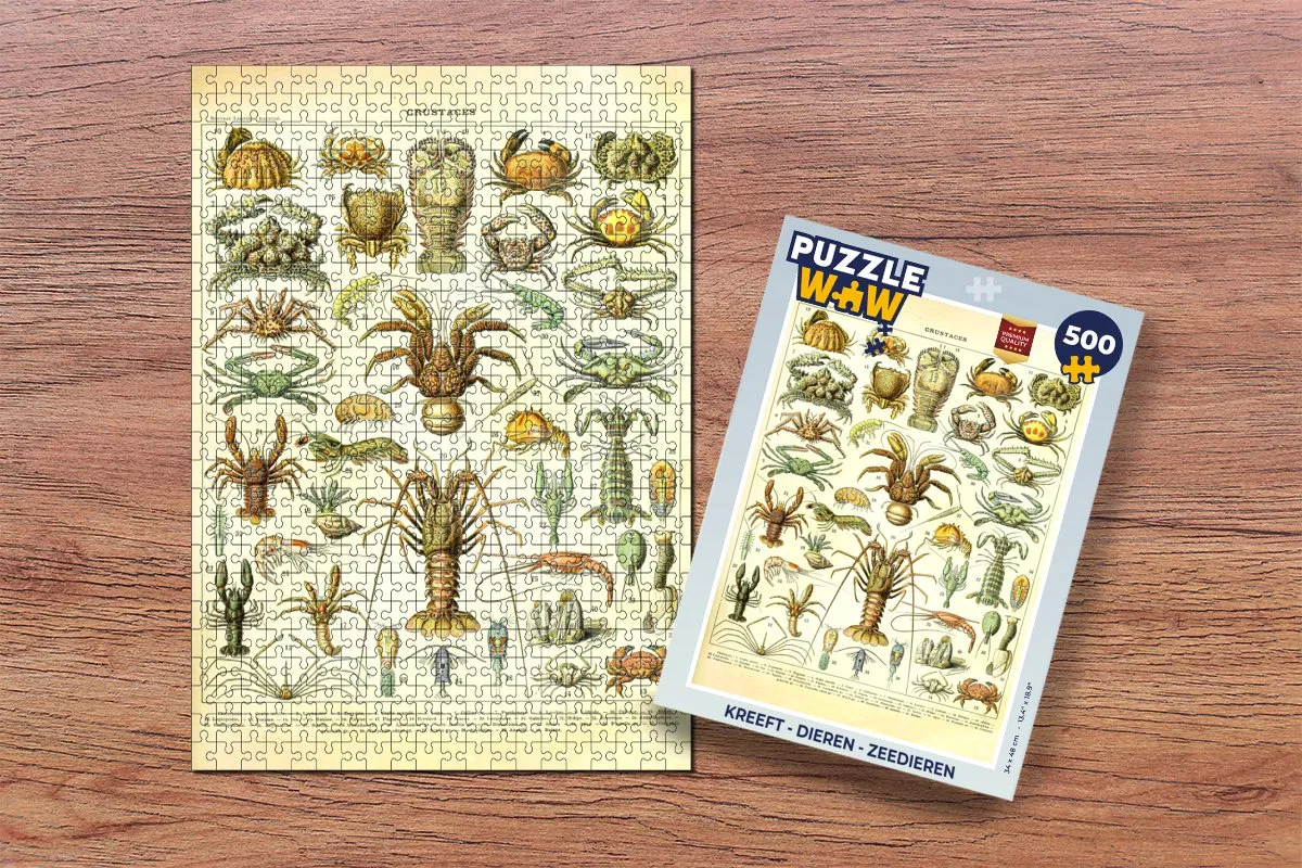 PuzzleWow Adolphe Millot Kreeft Legpuzzel 500 Stuks - Multicolor