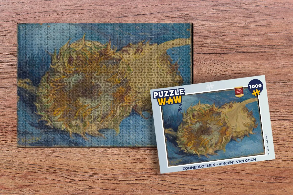 PuzzleWow Vincent van Gogh Zonnebloemen Legpuzzel 1000 Stuks - Multicolor