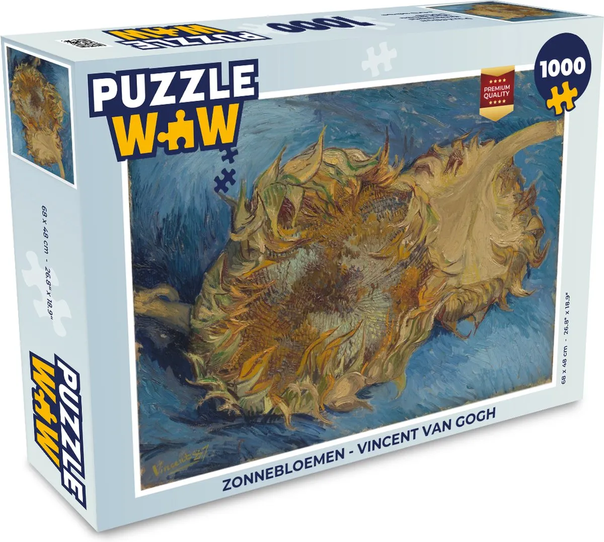 PuzzleWow Vincent van Gogh Zonnebloemen Legpuzzel 1000 Stuks