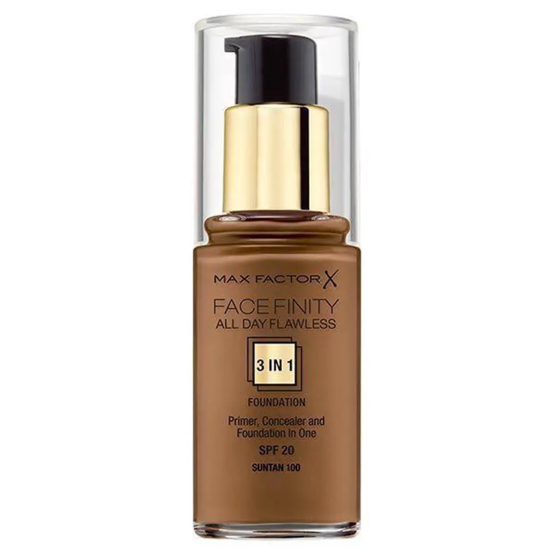 Max Factor Facefinity 3in1 Foundation Zonnebruin 100 - 30ml - afbeelding 2 van 2