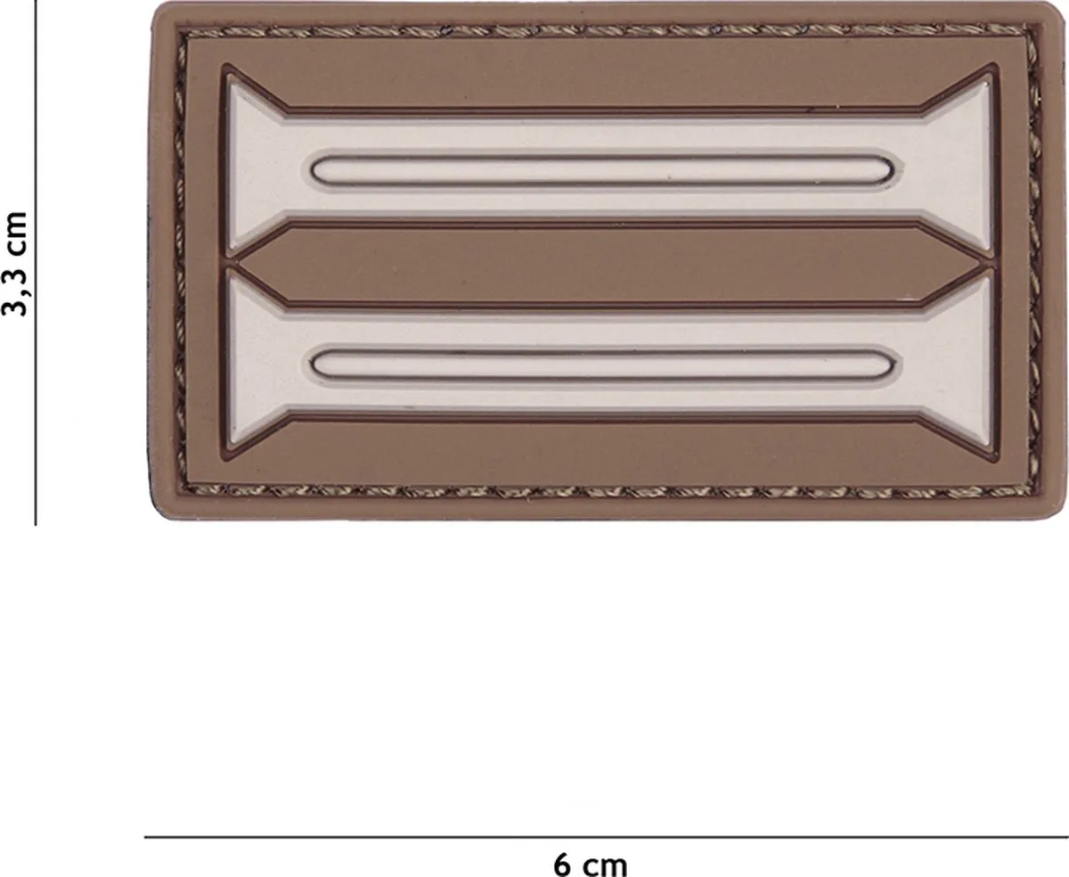 101 Inc Embleem 3D PVC Duitse Insignia Bruin