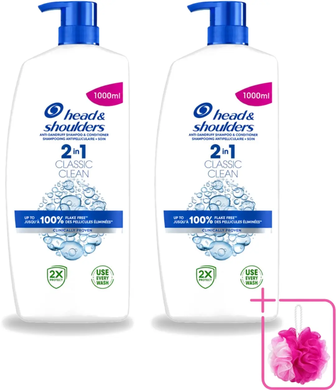 2 x Head & Shoulders Classic 2-in-1 Anti-Roos Shampoo + Conditioner