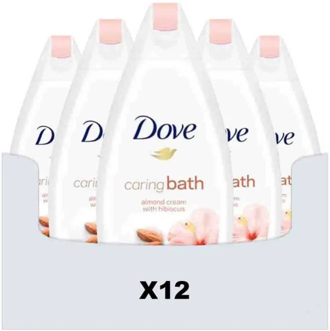 Dove Badcrème Amandelmelk & Hibiscus 12x450ml