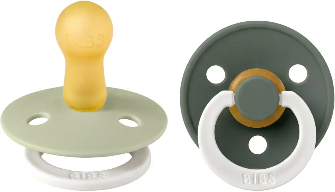 BIBS Colour Glow Fopspeen Sage/Pine - 2 Stuks - afbeelding 5 van 5