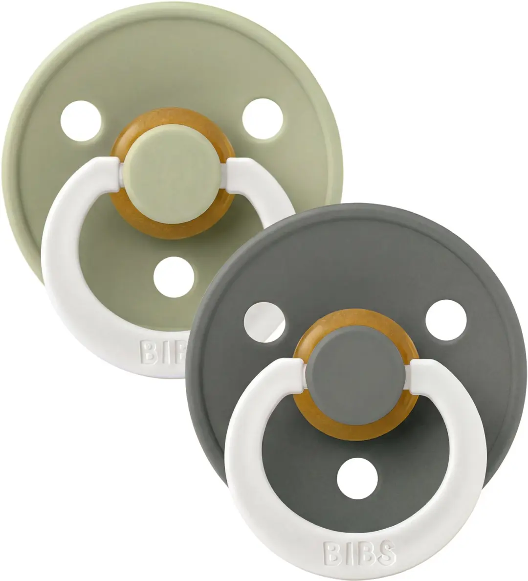 BIBS Colour Glow Fopspeen Sage/Pine - 2 Stuks - afbeelding 4 van 5