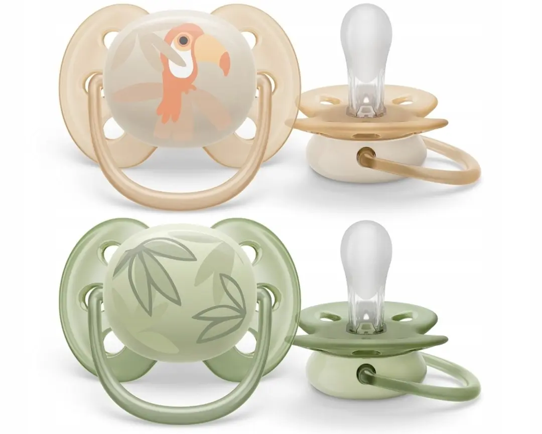 Avent Ultra Soft Speen 0-6M Jongen Ademend + Etui SCF091/07