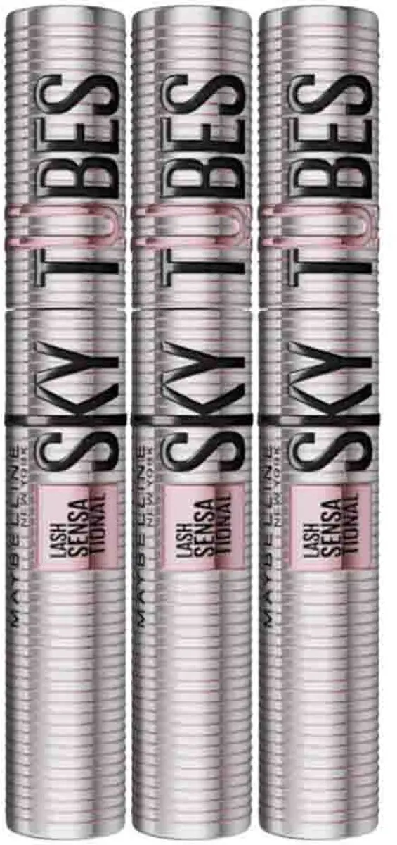 Maybelline Lash Sensational Sky Tubes Mascara Black - 3x7,2ml - afbeelding 5 van 6