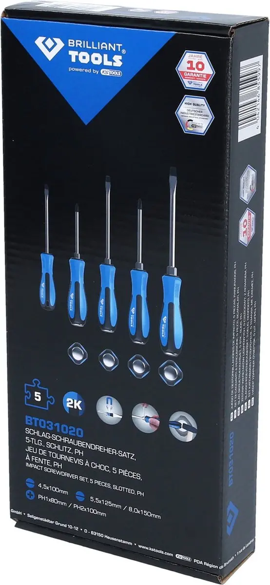 Brilliant Tools BT031020 Schroevendraaierset - 5-delig - afbeelding 3 van 4