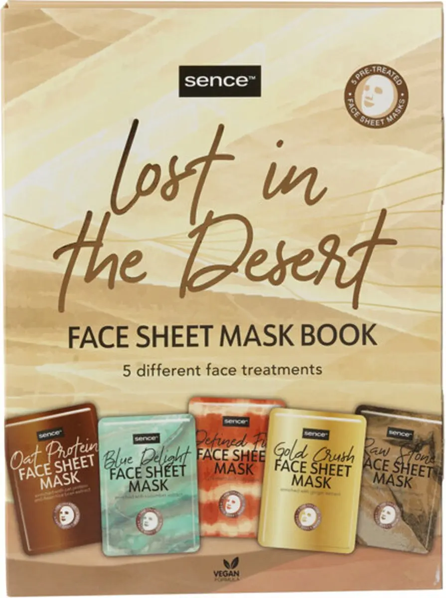 Sence Collection Sheet Gezichtsmaskers Lost in the Desert - 5 Stuks - afbeelding 5 van 5