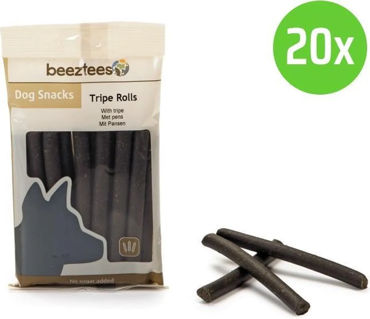 Beeztees Tripe Rolls Hondensnack 20 Stuks
