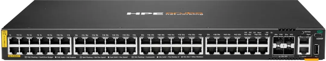 HPE Aruba CX 6200F JL727B Switch - 48x PoE 370W - 4x SFP+ - afbeelding 6 van 6