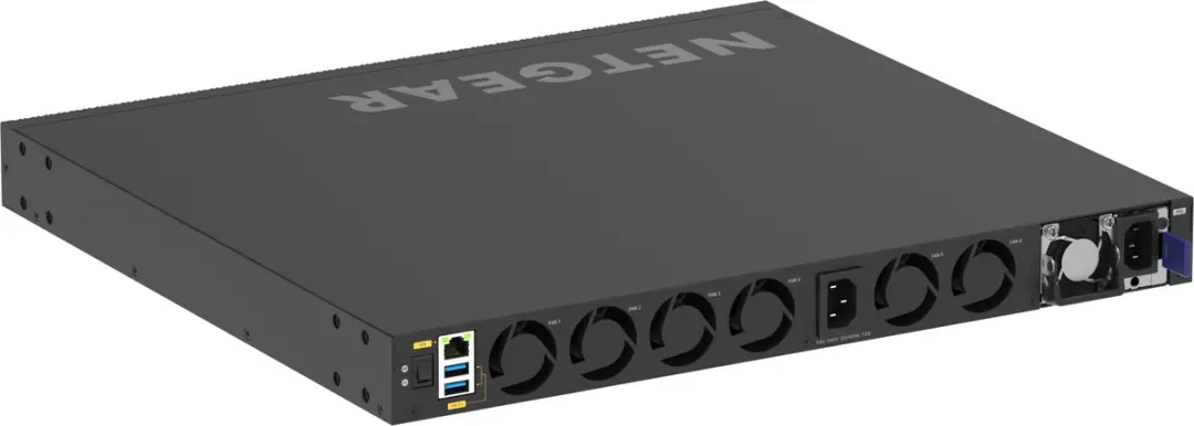 Netgear XSM4340V-100NES Managed Switch 10G PoE - 24x 10G SFP+ 8x 10G RJ45 - Zwart - afbeelding 4 van 6