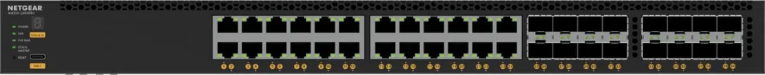 Netgear XSM4340V-100NES Managed Switch 10G PoE - 24x 10G SFP+ 8x 10G RJ45 - Zwart - afbeelding 2 van 6