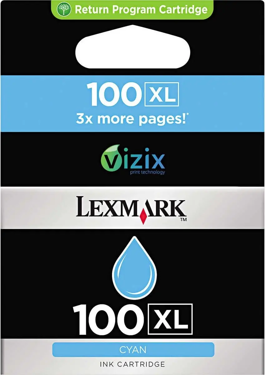 Lexmark 100XL Inktcartridge Cyaan - afbeelding 5 van 6