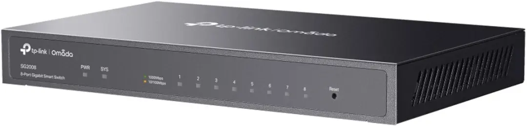 TP-Link Omada SG2008 8-Poorts Managed Switch - Zwart - afbeelding 2 van 4