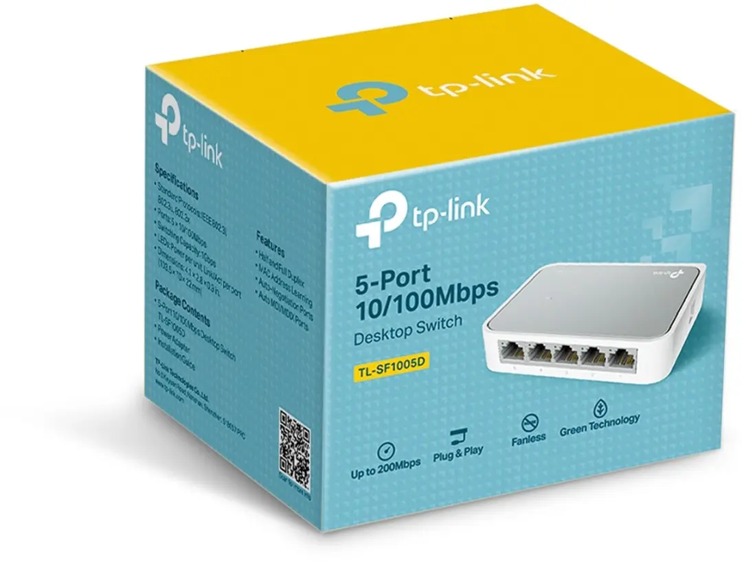 TP-Link TL-SF1005D Netwerkschakelaar 5 Poorten - afbeelding 2 van 4