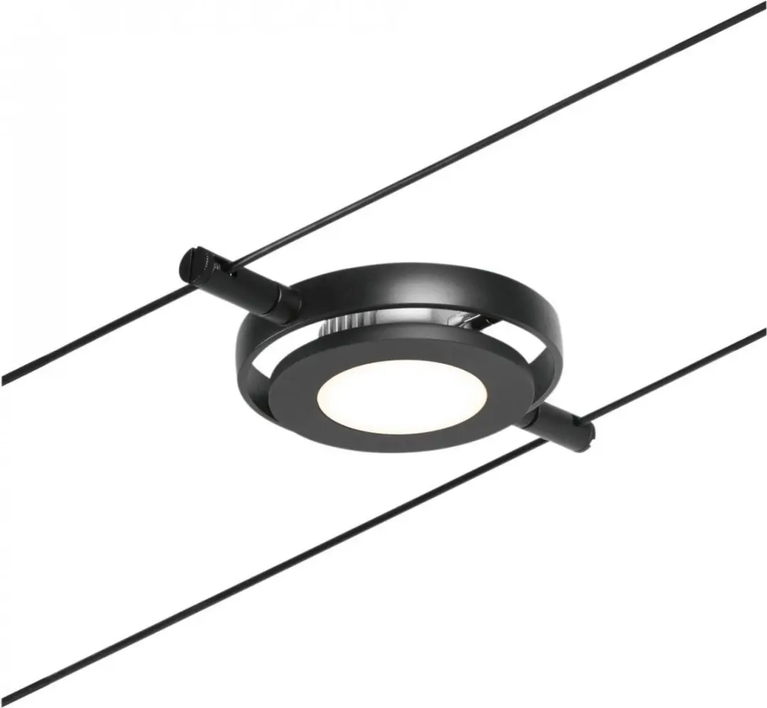 Paulmann 12V-kabelsysteemlamp 4W LED - Zwart/Chroom - afbeelding 5 van 6