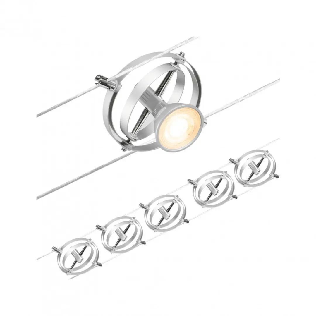 Paulmann Wire Cardan Kabelsysteem 5m GU5.3 - Chroom (mat) - afbeelding 2 van 6